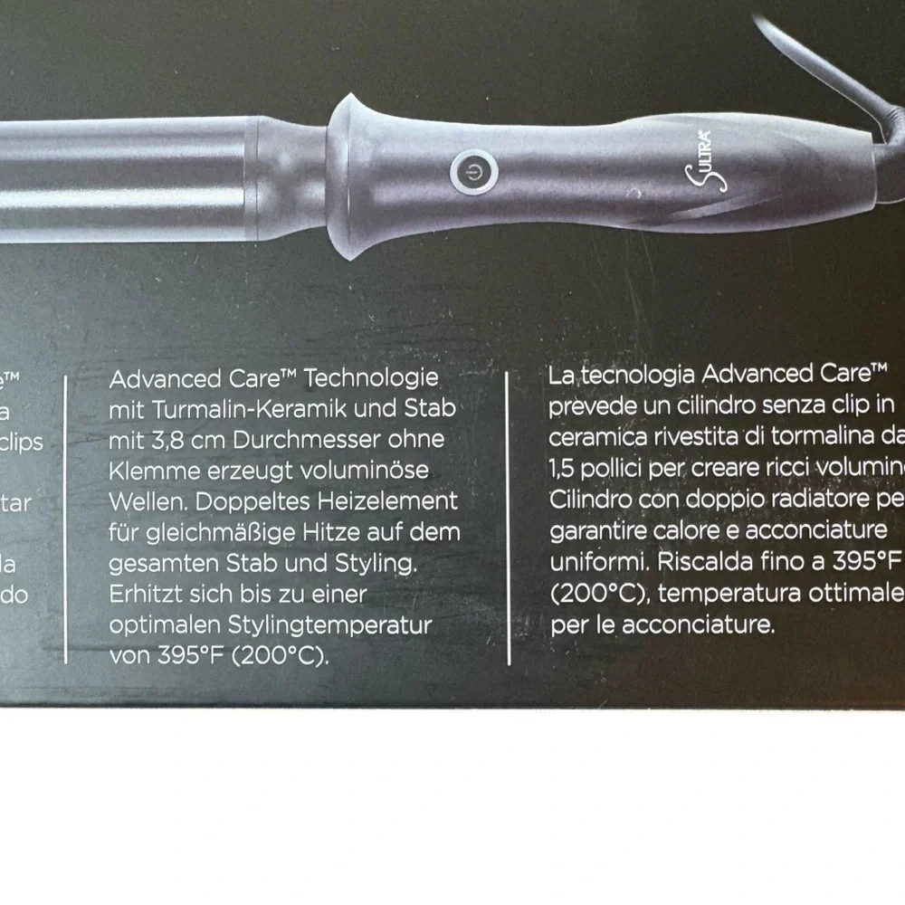 Sultra Bombshell Collection 1.5” Clipless‎ Curling Iron NEW
